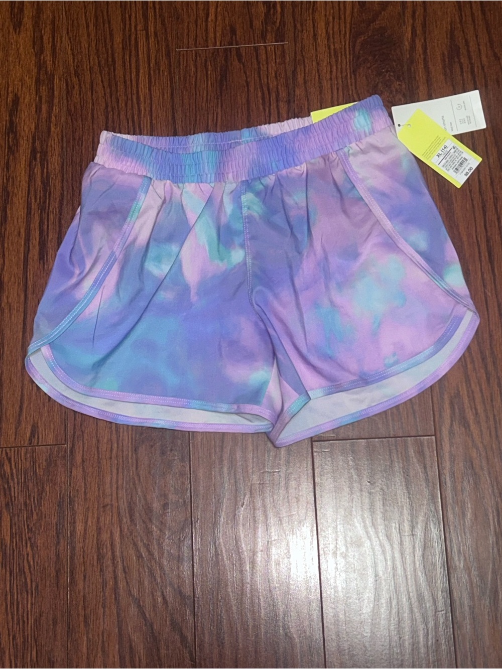 all in motion Purple and Blue Tie-Dye Kids Athletic Shorts